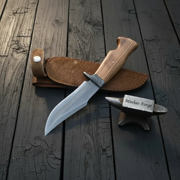 Barewood Scagel Style Clip Point Bowie with Forged Ricasso