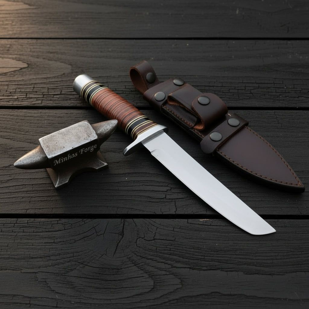 Hidestack Stacked Handle Tanto with Steel Pommel Cap