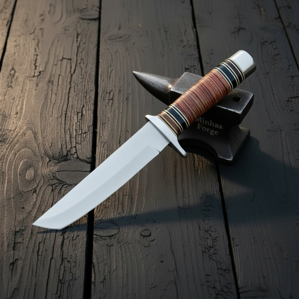 Hidestack Stacked Handle Tanto with Steel Pommel Cap